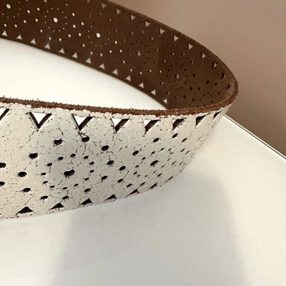 Vintage Express belt-white.